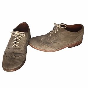 Bed Stu Lita Leather Oxfords Beige Tan Sz 6.5